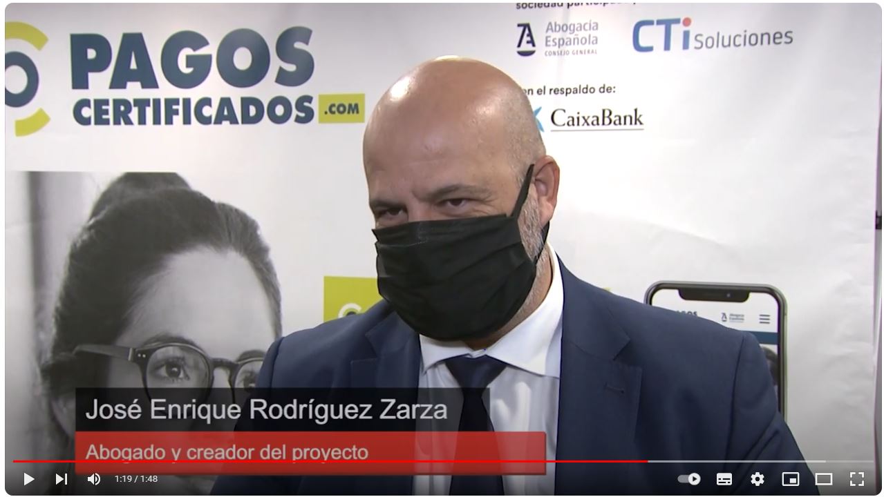 Enrique Zarza en la presentación del sistema de contratación digital y pagos